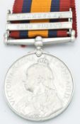 British Army Queen's South Africa Medal second type with clasps for Transvaal and Cape Colony