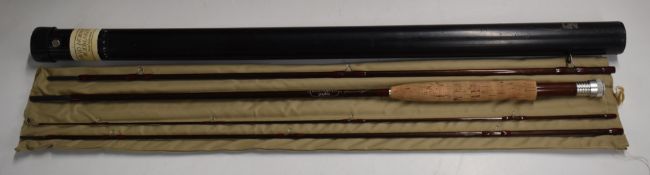 David Norwich 'Stowaway' 9ft 6ins # 7-8 fly fishing rod in soft bag and hard case, L80cm