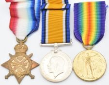British Army WW1 medals comprising 1914/1915 Star, War Medal and Victory Medal named to 15422 Pte