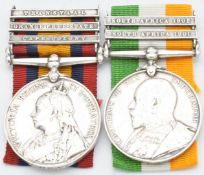 British Army Queen's South Africa Medal 1899 and King's South Africa Medal 1902 with clasps for Cape