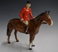 Beswick huntsman on brown horse, H21cm