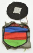 German Army WW2 Azerbaijan Volunteers cloth badge, together with a Private First Class badge,
