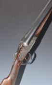 AYA No.2 sidelock side by side ejector shotgun with hand detachable locks, all over floral and