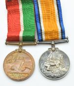 WW1 War Medal named to Ernest Moir and a Mercantile Marine medal
