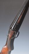 Gecado 16 bore side by side shotgun with chequered semi-pistol grip and forend, raised cheek
