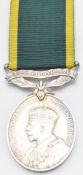 British Army Territorial Efficiency Medal (George V) named to 5176438 Pte A W Rea 5th Battalion