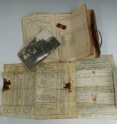 Soldier's record book and discharge parchment for Frank Palser, Gloucestershire Regiment no 4127.