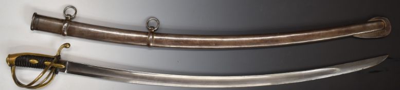 Napoleonic Light Cavalry replica sword with scabbard (Year 11) AN XI, blade 86cm