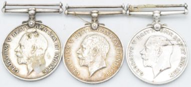 British Army WW1 medals comprising two War Medals for the Royal Engineers named to 201454 Sapper H J
