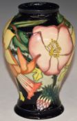 Moorcroft Golden Jubilee 2002 pedestal vase decorated with flowers, H16cm