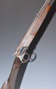 Holland & Holland .250 hammer action rook rifle with chequered semi-pistol grip and forend, pop-up