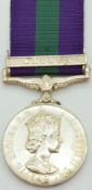 British Army General Service Medal with clasp for Malaya, named to 22206185 Trp. W L Kirkham, 13th/