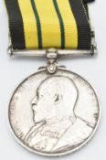 Royal Navy African General Service Medal 1902 named to C J Pratt Acting Chief Stoker, HMS Perseus