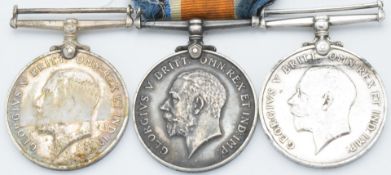 British Army WW1 medals comprising three War Medals named to 39741 Pte W C Collins and 18773 Pte H G