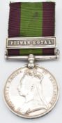 British Army Afghanistan Medal 1881 with clasp for Peiwar Kotal named to 704 Corporal H Donellan 2nd