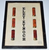 Eley Kynoch original hand painted shop display or advertising watercolour, in wooden frame.