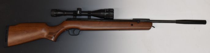 Walther Century .177 air rifle with named and chequered semi-pistol grip, adjustable trigger, raised