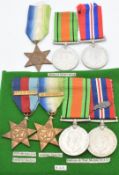 Seven WW2 medals comprising 1939/1945 star with copy Battle of Britain clasp, two Atlantic Stars one