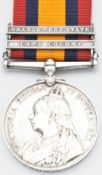 British Army Queen's South Africa Medal second type with clasps for Cape Colony and Orange Free