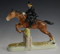 Beswick Girl Jumping a Fence