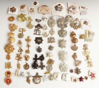 Collection of approximately sixty badges including Wessex Regiment StayBrite by J R Gaunt, B'ham,