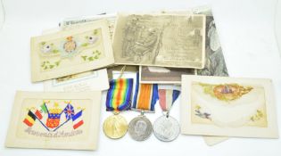 British Army WW1 medal pair, comprising War Medal and Victory Medal named to 34904 Pte WJJ Pepprell,