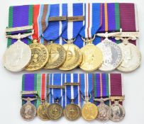 British Army group of seven medals comprising copy General Service medal with clasp for Northern