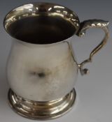 Elizabeth II hallmarked silver tankard of baluster form, Birmingham 1967, maker's mark rubbed,