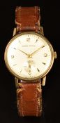 Smiths Astral 9ct gold gentleman's wristwatch with subsidiary seconds dial, gold hands and hour