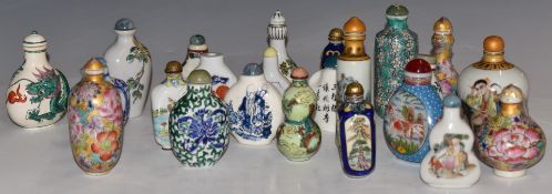 Collection of Chinese porcelain snuff bottles