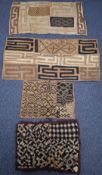 A small collection of Kuba (Congo) textiles