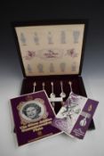 Queen's Beasts cased set of hallmarked silver limited edition (747/2500) heraldic spoons, weight