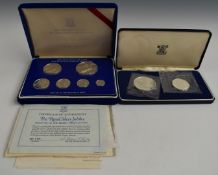 Royal Silver Jubilee coinage set of The British Virgin Islands, comprising six silver proof coins,
