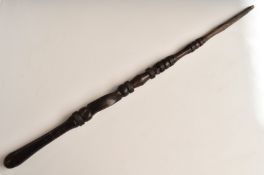 Rosewood headman's staff, Mozambique. Collected by Humphrey Llewelyn-James, British Government's