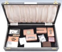 A collection of Roman brooches and artefacts including animal shaped examples