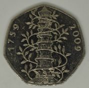 Kew Gardens circulated 50p coin