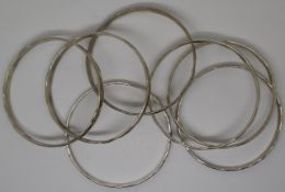 Seven Mecho Mexico silver bangles