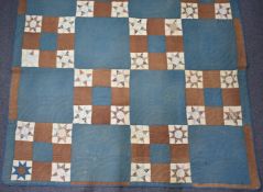 19thC American quilt purchased by the vendor in the 1970s and believed to originate from Alabama,