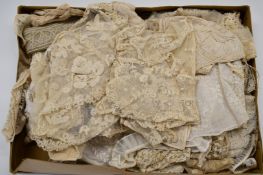 A collection of Victorian lace and embroidery