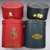 Four Christy's / Failsworth branded hat boxes, tallest 32cm
