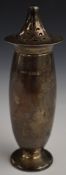 George V hallmarked silver sugar castrr, Birmingham 1926, maker Henry Williamson Ltd, height 15cm,