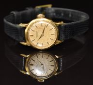 International Watch Company (IWC) 18ct gold ladies wristwatch with gold hands, two-tone baton hour