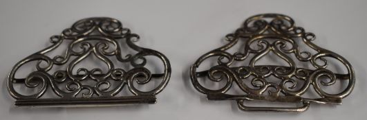 Victorian hallmarked silver nurse's belt buckle, Birmingham 1897, maker S Blanckensee & Son Ltd,