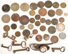 William IV 1833 Maundy twopence together with further UK and some overseas coinage, George III