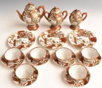 Approximately twenty pieces of Japanese Satsuma tea ware