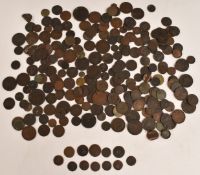 A collection of copper coinage 18thC onwards, includes Charles II, William and Mary, George I,