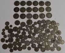 Approximately 740g of largely pre-1947 / post 1920 UK silver coinage, but includes 1817 George III