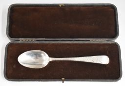 Georgian Exeter provincial hallmarked silver table spoon with bright cut decoration, Exeter 1784,