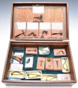 Nineteen mostly Roman bronze fibula brooches, some with annotations, longest 7.5cm