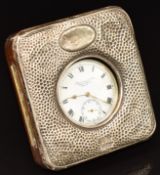 Showering & Sons of Bristol hallmarked silver keyless winding open faced pocket watch with inset